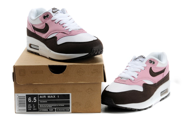 Nike Air Max 87 Chaussures Femme Blanc Rose Noir (1)